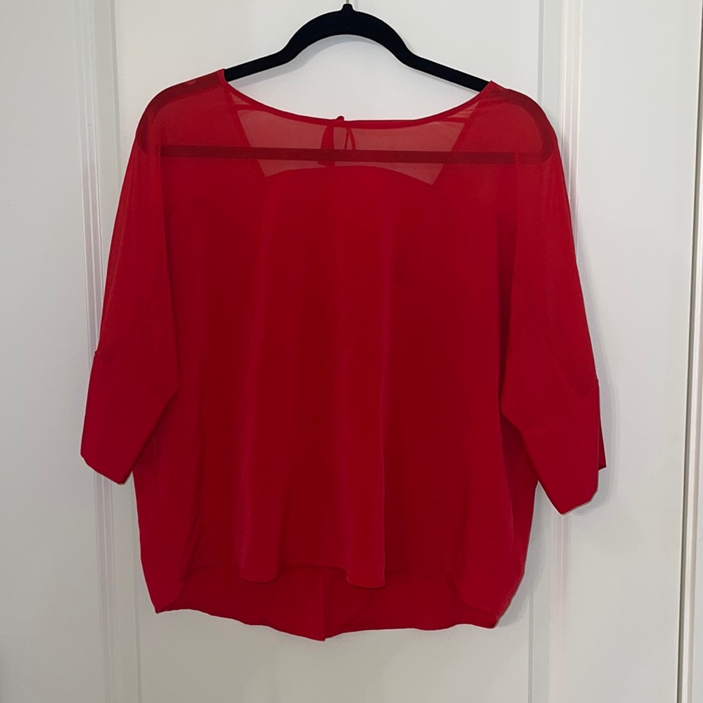 Express red blouse